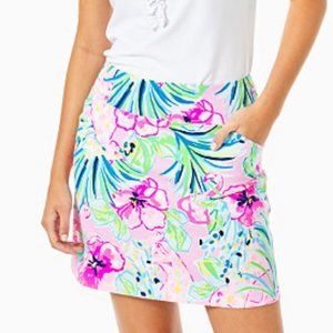 Lilly Pulitzer Luxletic Monica Skort in Multi Flowers and Friends  - Size 14